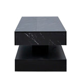 6.93IN High LED Coffee Table,Modern Coffee Table For Living Room,Living Room Tables,Large Living Room Furniture,LED Lights