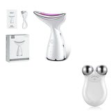 EMS Microcurrent Neck Face Beauty Device With 3 Colors LED Photon Therapy Skin Tighten Reduce Double Chin Face Lifting Devices