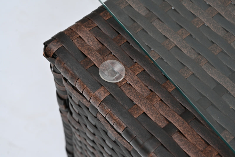 Patio Furniture, Outdoor Furniture, Seasonal PE Wicker Furniture, 5 Set Wicker Furniture With Temper